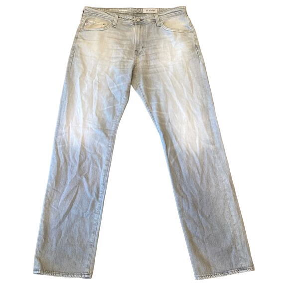 AG Adriano Goldschmied Graduate Tailored Leg Jean Light Gray Wash Size 34 - Picture 2 of 12